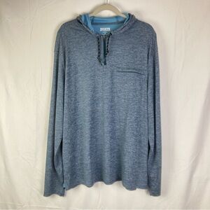 🎄FLASH XMAS SALE!🎁 Duluth Trading XL 1/4 Zip Hoodie Shirt Mens Lightweight Blue